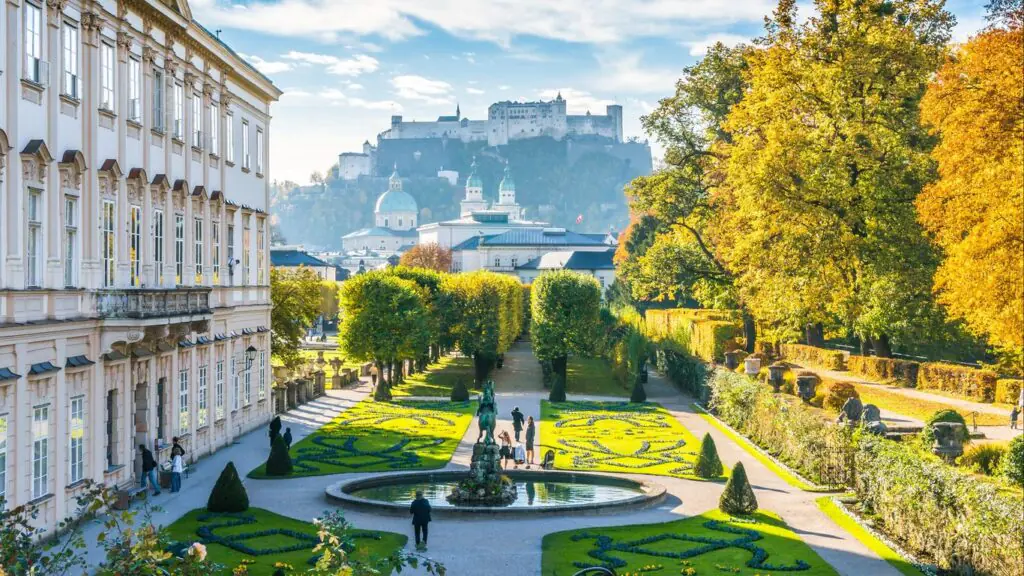 Gardens and castles in Salzburg.